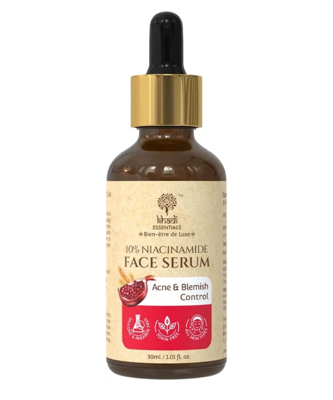Khadi Essentials 10% Niacinamide Face Serum for Acne & Blemish Control, 30ml