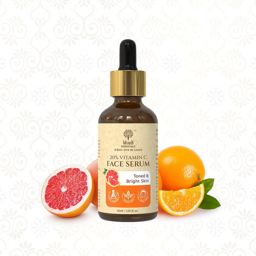 Khadi Essentials 10% Vitamin C Face Serum Grapefruit Extract