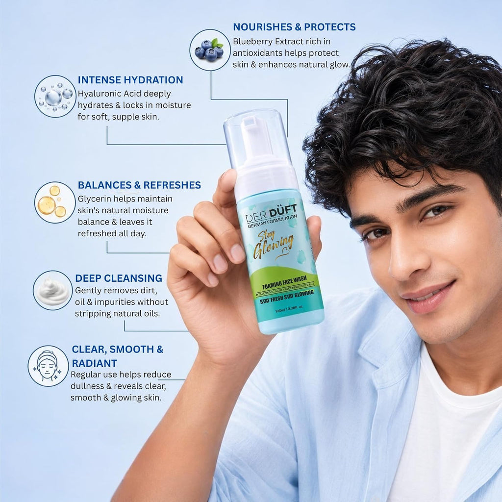 DER DUFT Stay Glowing Foaming Face Wash