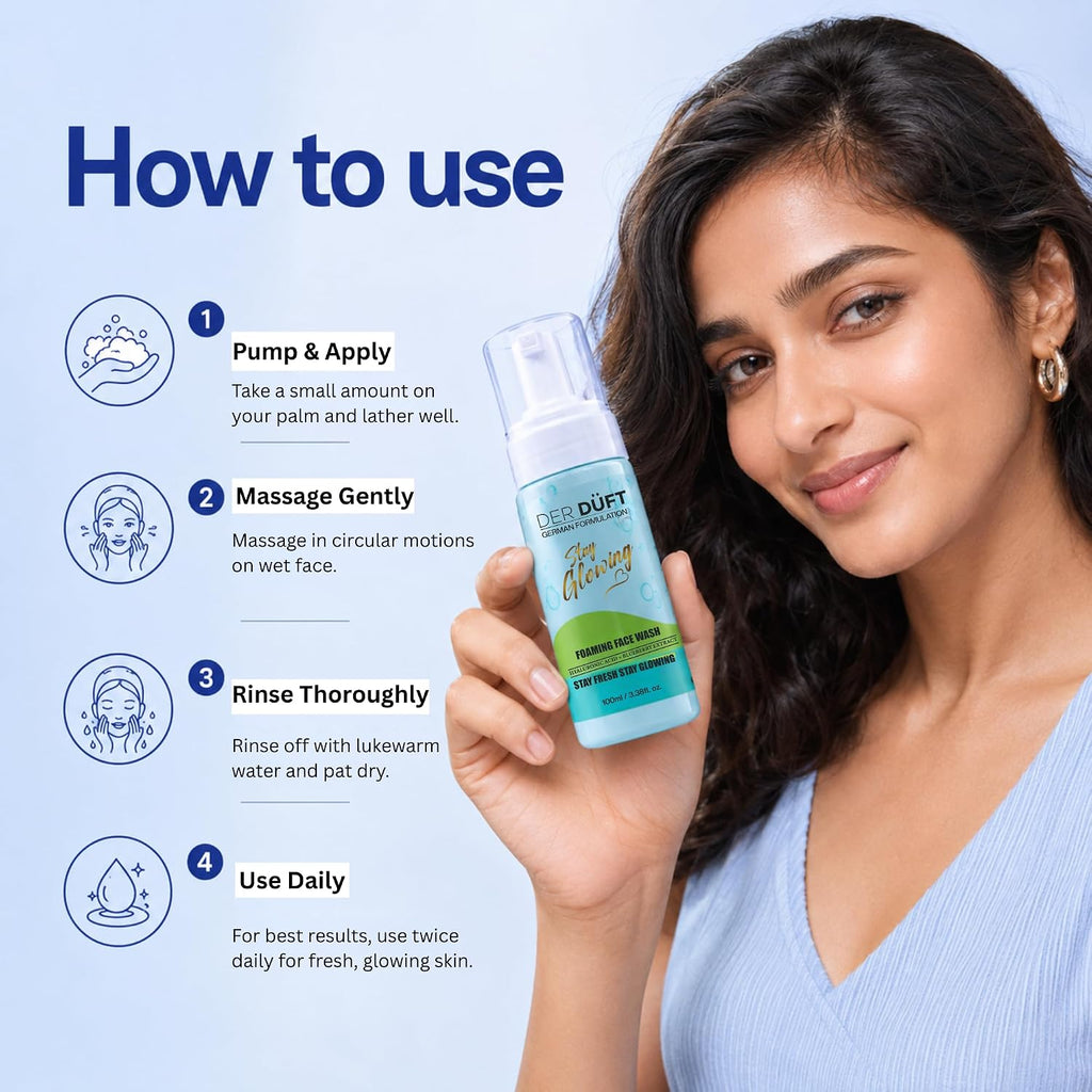 DER DUFT Stay Glowing Foaming Face Wash