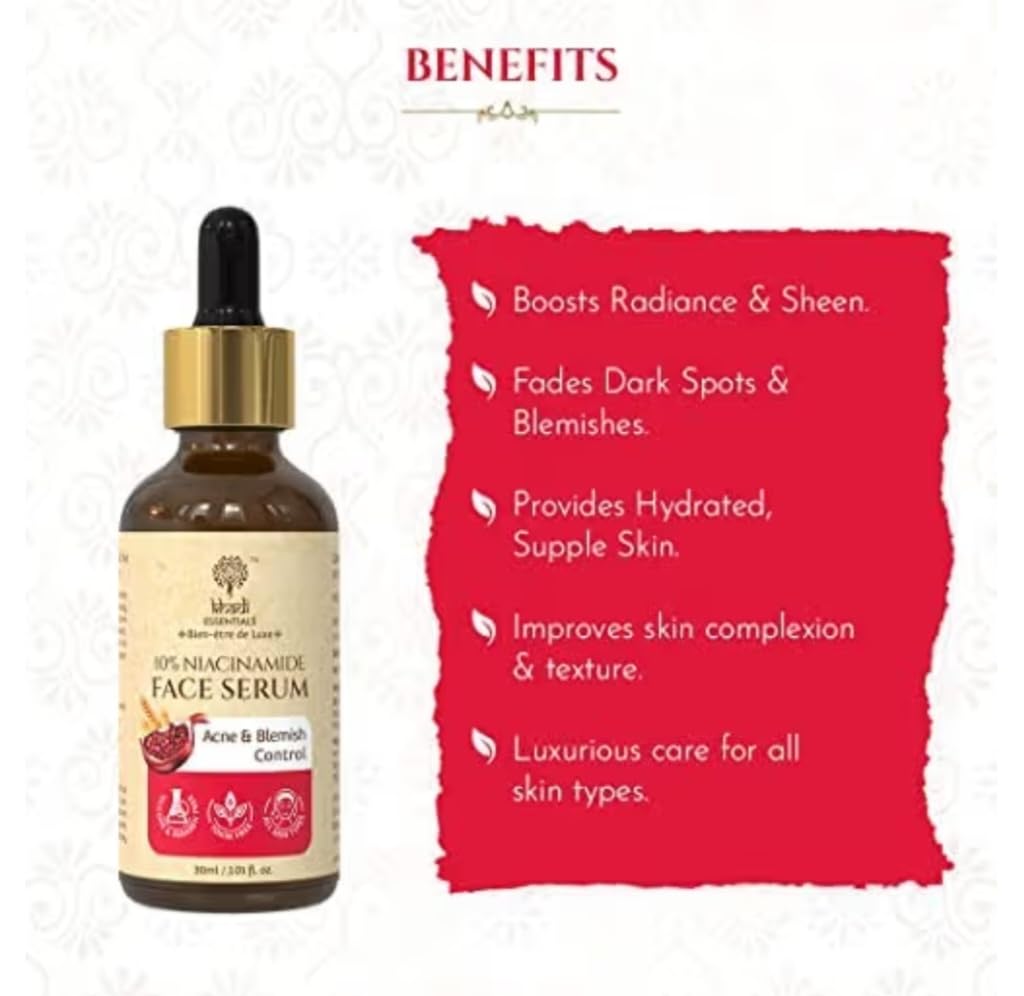 Khadi Essentials 10% Niacinamide Face Serum for Acne & Blemish Control, 30ml