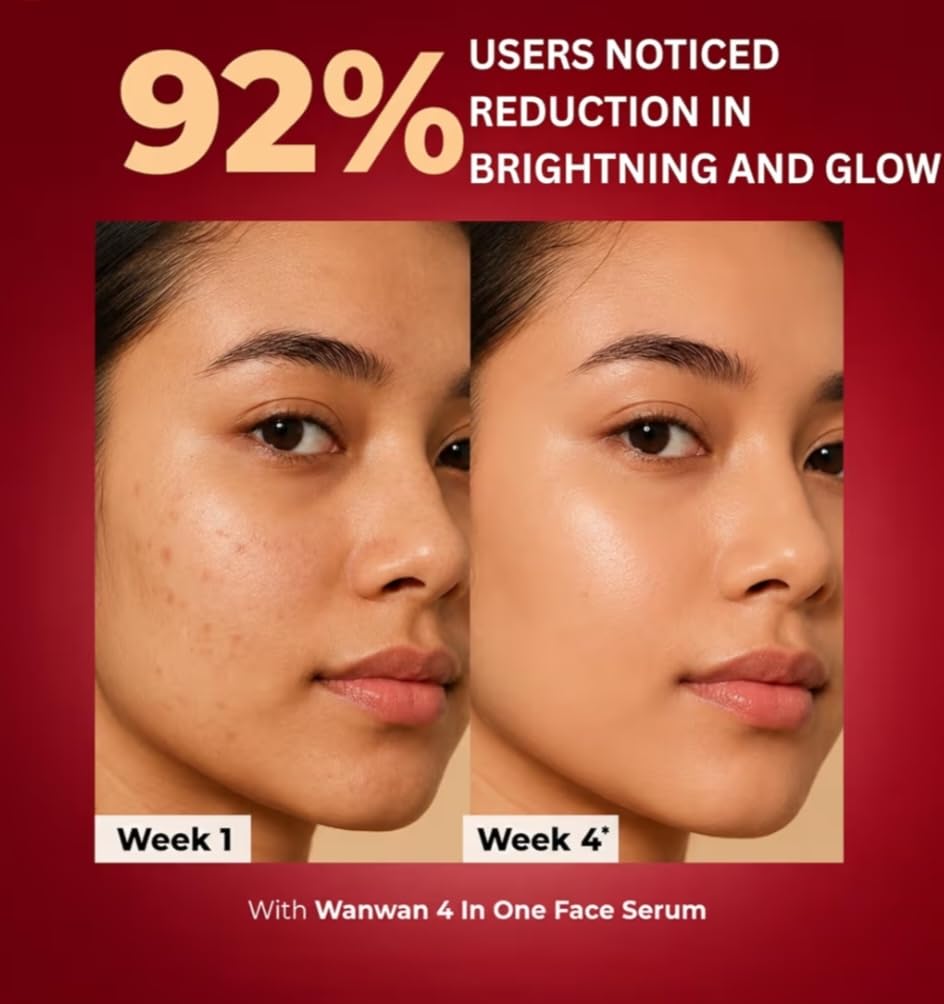 WANVAN Face Serum - Wanwan Thailand Edition 4-in-1 Hydrating & Brightening Formula with Hyaluronic Acid, Alpha Arbutin, Zinc PCA & Green Tea Extract (30ml)